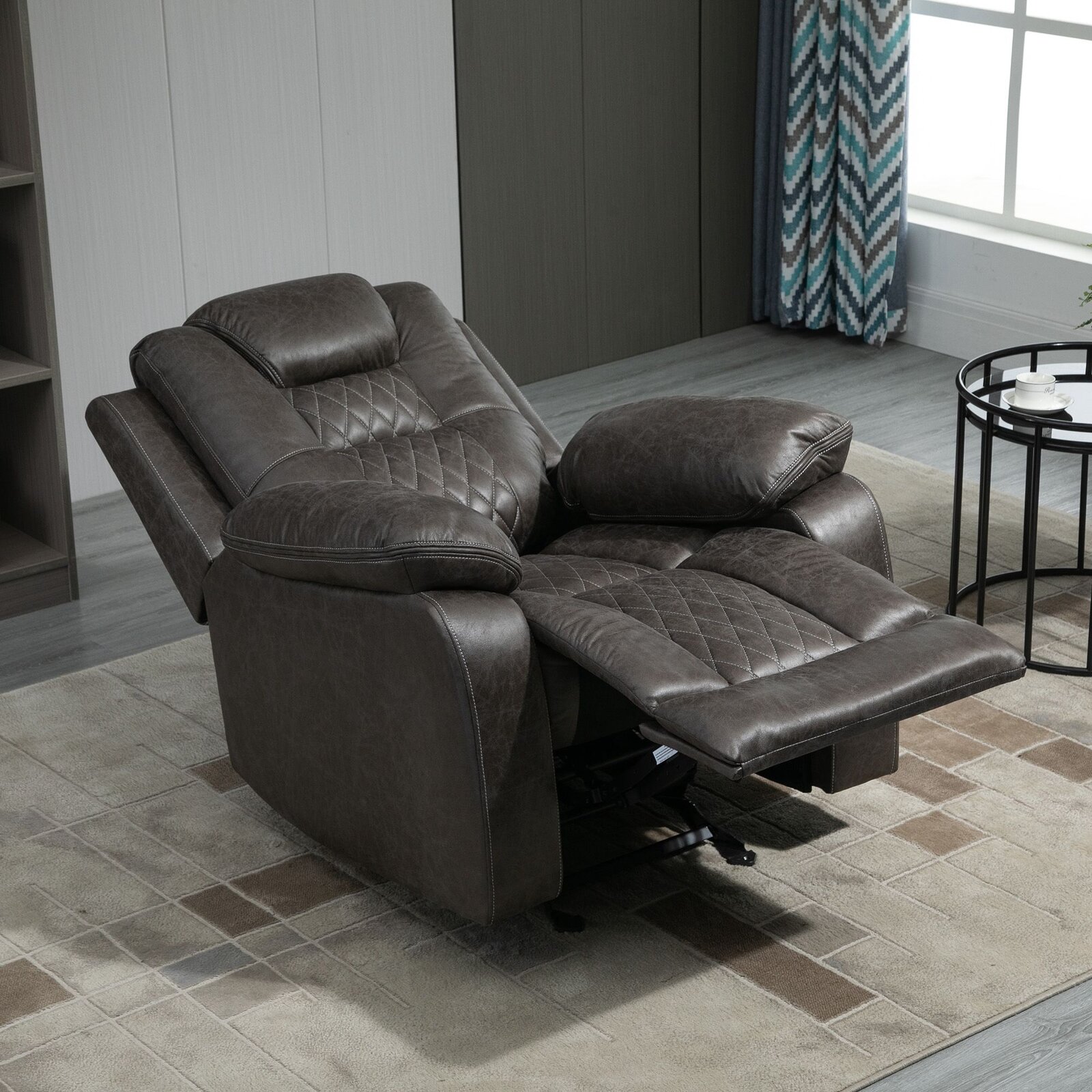 Red Barrel Studio Mayzee Vegan Leather Recliner Red Barrel Studio Mayzee Vegan Leather Recliner
